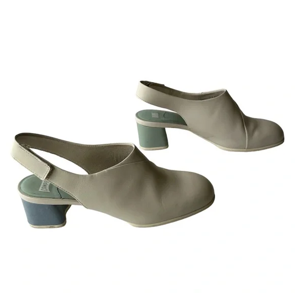 Camper Twins Velcro Slingback Mule Boot Shoe White Size 38 US Size 7.5 - Picture 6 of 14